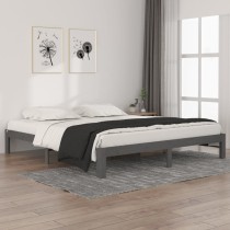 Bed Frame White Solid Wood 90x190 cm Single