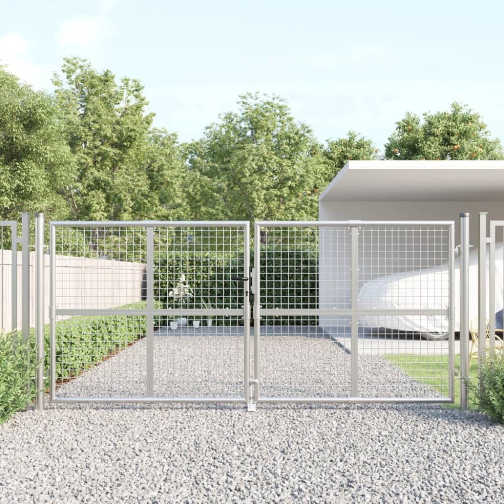 Mesh Garden Gate Anthracite 300x175 cm Galvanised Steel