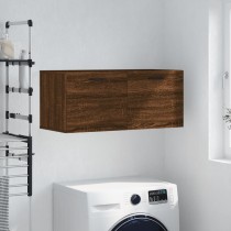 Wall Cabinet Smoked Oak 100x36.5x35 cm Engineered Wood