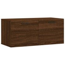 Wall Cabinet Smoked Oak 100x36.5x35 cm Engineered Wood