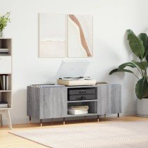 Record Cabinet Grey Sonoma 121x38x48 cm Engineered Wood