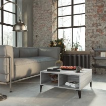 Couchtisch Hochglanz-Grau 60x60x30 cm Holzwerkstoff
