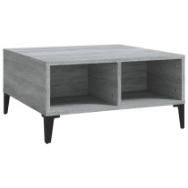Couchtisch Hochglanz-Grau 60x60x30 cm Holzwerkstoff