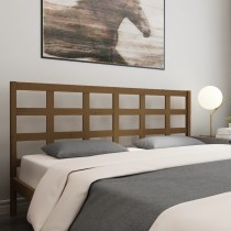 Bed Headboard White 140.5x4x100 cm Solid Wood Pine