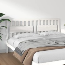 Bed Headboard White 155.5x4x100 cm Solid Wood Pine