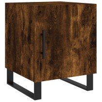 Bedside Cabinet Smoked Oak 40x40x50 cm Engineered Wood