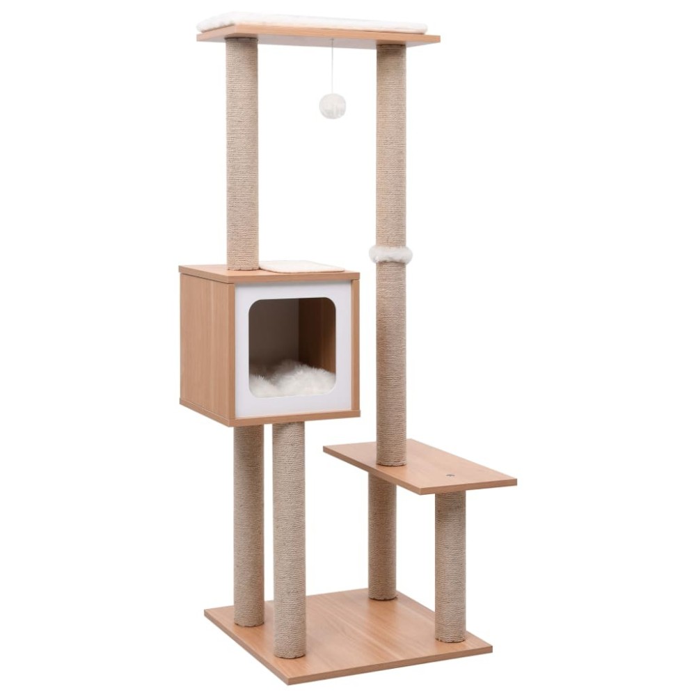 Cat Tree with Sisal Scratching Mat 129 cm