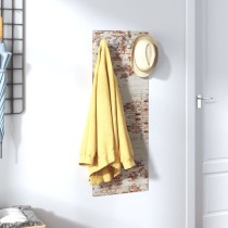 Wall Mounted Coat Rack 80x30 cm Tempered Glass Stone Wall