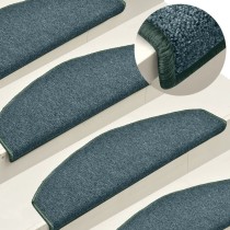 Carpet Stair Treads 15 pcs Dark Green 65x24x4 cm