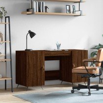 Desk White 140x50x75 cm Engineered Wood