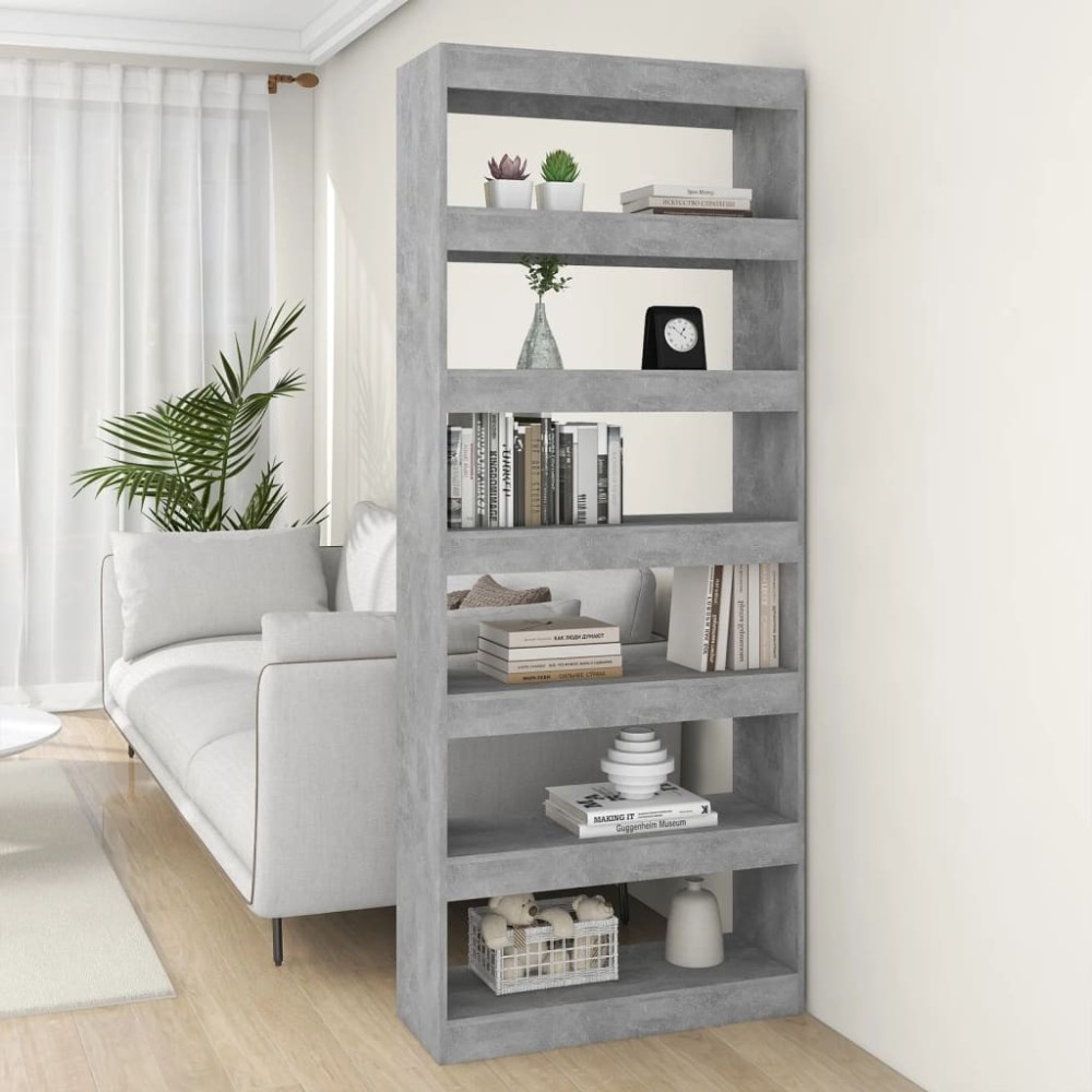 Book Cabinet/Room Divider Black 80x30x198 cm Engineered Wood