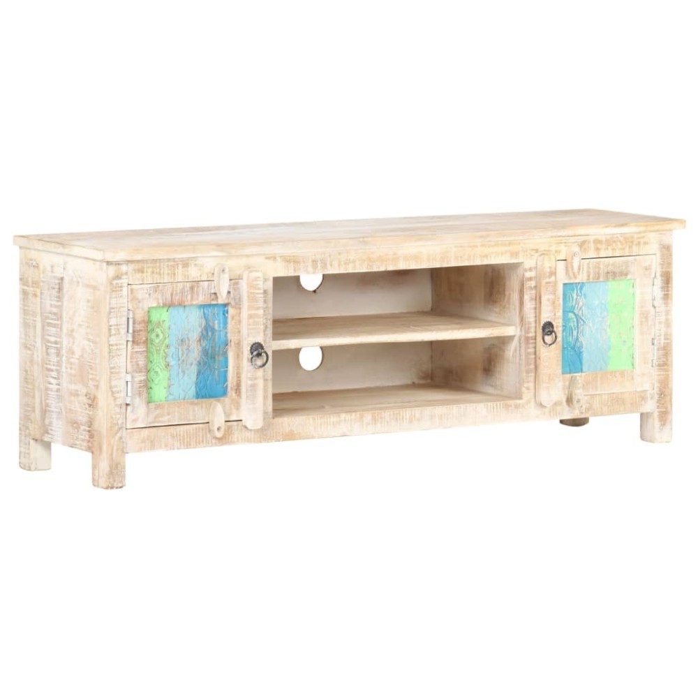 TV Cabinet 120x30x40 cm Rough Mango Wood