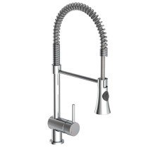 SCH TTE Sink Mixer with Spiral Spring CORNWALL Low Pressure Stainless Steel Look