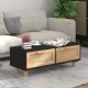 Coffee Table Brown 80x40x30 cm Engineered Wood&Solid Wood Pine