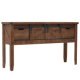 Console Table Solid Fir Wood 131x35.5x75 cm Brown