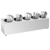 Cutlery Holder 8 Grids Rectangular Stainless Steel