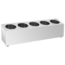 Cutlery Holder 8 Grids Rectangular Stainless Steel