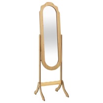 Free Standing Mirror Black 45.5x47.5x160 cm Engineered Wood