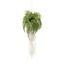 Emerald Artificial Hanging Fern with Roots 55 cm