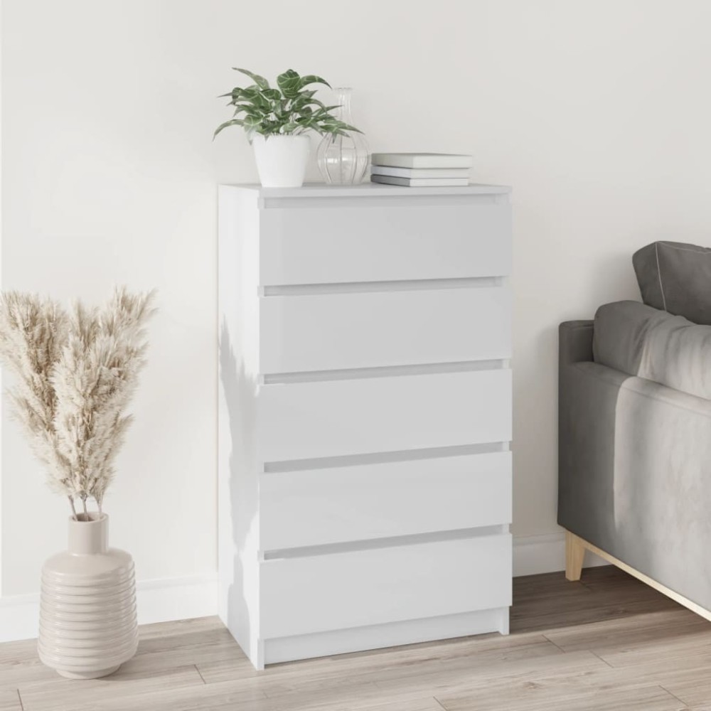 Drawer Cabinet Concrete Grey 60x36x103 cm Engineered Wood