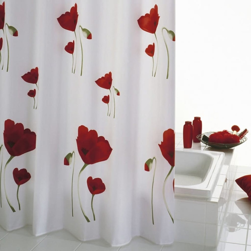 RIDDER Shower Curtain Mohn 180x200 cm