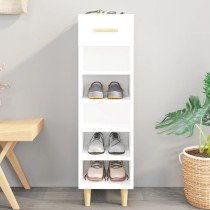 Shoe Cabinet Black 30x35x105 cm Engineered Wood