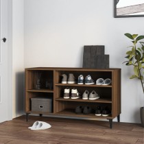 Shoe Cabinet Concrete Grey 102x36x60 cm Engineered Wood