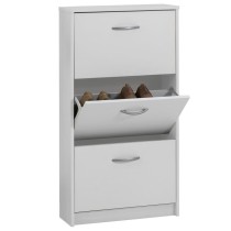 FMD Shoe Cabinet with 3 Tilting Compartments Oak