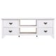TV Cabinet Antique White 108x30x40 cm Solid Paulownia Wood