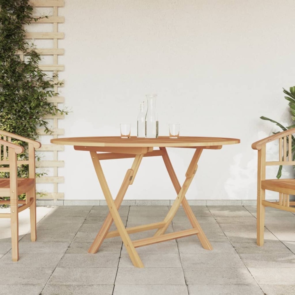 Folding Garden Table 120x120x75 cm Solid Wood Teak