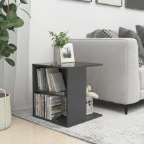 Side Table High Gloss Black 45x45x48 cm Engineered Wood