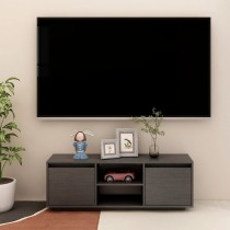 TV Cabinet Black 110x30x40 cm Solid Pinewood