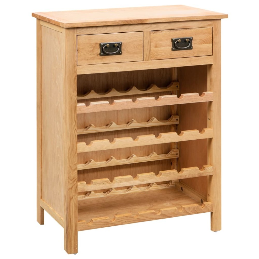 Weinschrank 72x32x90 cm Eiche Massivholz