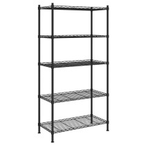 4-Tier Storage Shelf 90x35x137 cm Black 200 kg