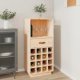 Wine Cabinet White 45x34x100 cm Solid Wood Pine