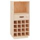 Wine Cabinet White 45x34x100 cm Solid Wood Pine