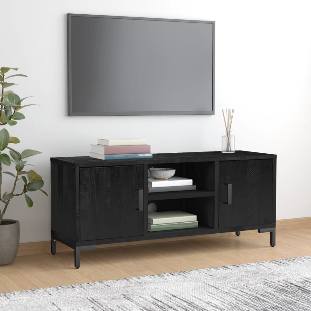 TV-Schrank Braun 110x35x48 cm Massivholz Kiefer