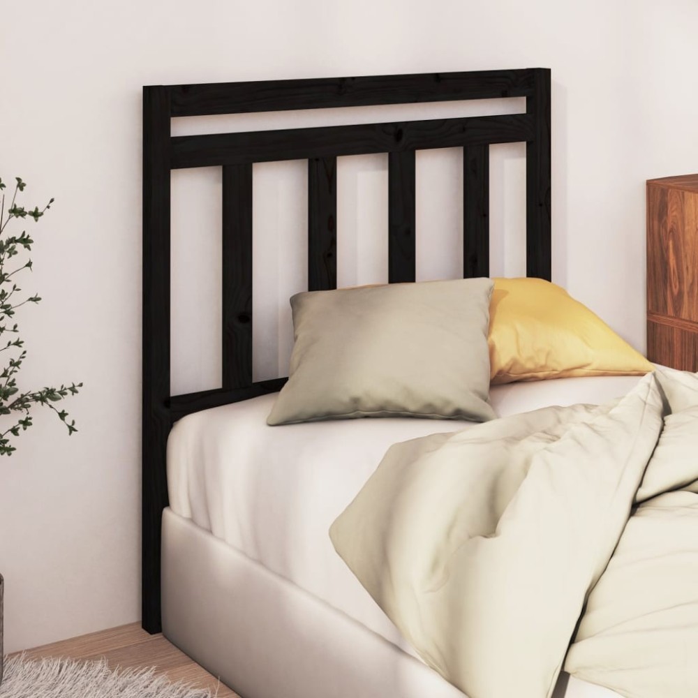 Bed Headboard White 140x4x100 cm Solid Wood Pine