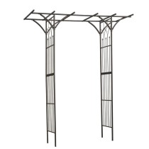 Nature Garden Arch Metal 100x37x230cm Black