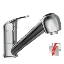 SCH TTE Sink Mixer with Pull-out Spray ULTRA Low Pressure Chrome