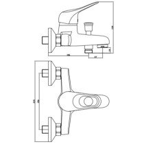 SCH TTE Bath Shower Mixer Tap PORTO Chrome