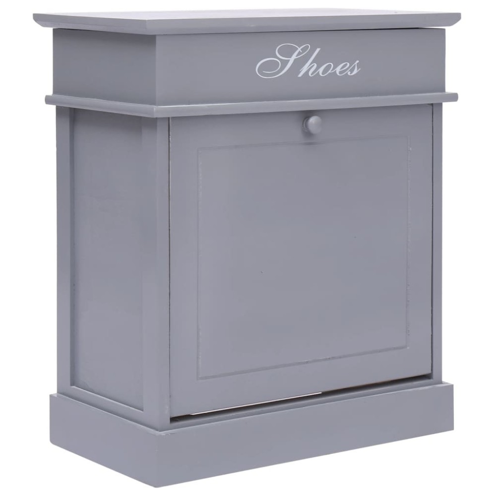 Shoe Cabinet White 50x28x58 cm Paulownia Wood