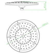 SCH TTE Overhead Shower AUXERRE Chrome