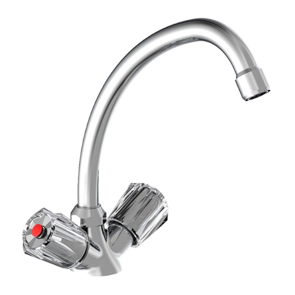 SCH TTE 2-Handle Sink Mixer Duo-Mix II Low Pressure Chrome