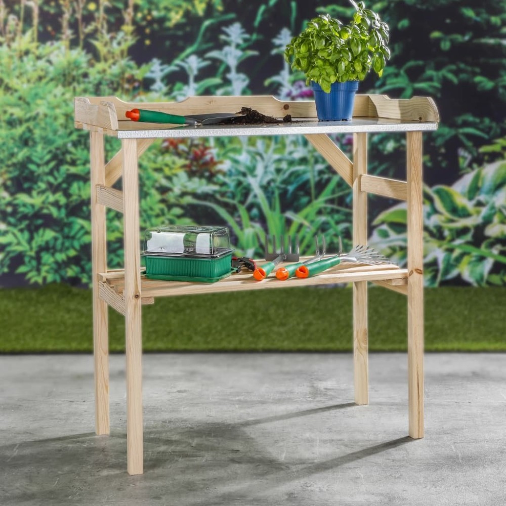 HI Wooden Planting Table 82x38x78 cm