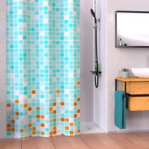 EISL Shower Curtain with Blue-Orange Mosaic 200x180x0.2 cm