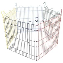 FLAMINGO 5 Piece Rabbit Playpen Pentagon 90x60 cm Multicolour