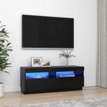 TV Cabinet with LED Lights High Gloss Grey 80x35x40 cm