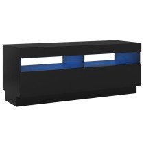 TV Cabinet with LED Lights High Gloss Grey 80x35x40 cm