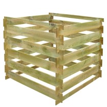 Slatted Compost Bin 0.54 m3 Square Wood